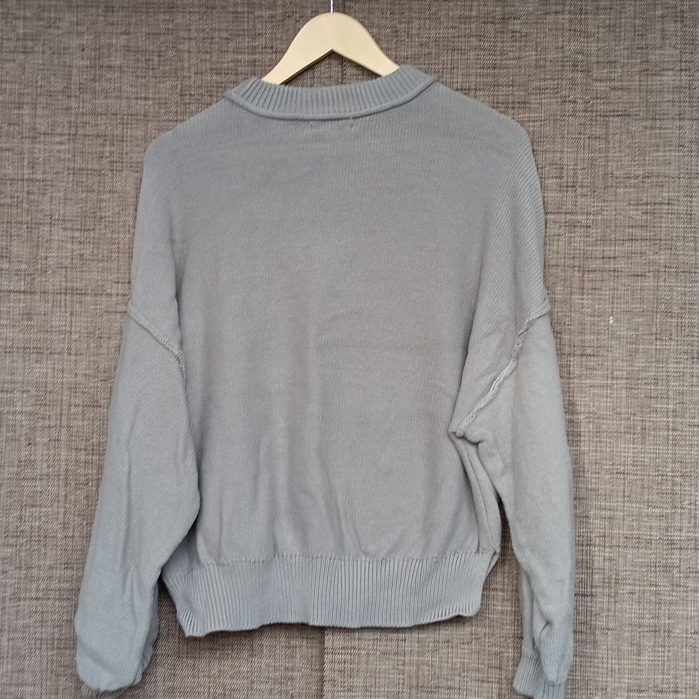 Blue Pepper Cotton Boxy Sweater Olive Color - Picture 5 of 5